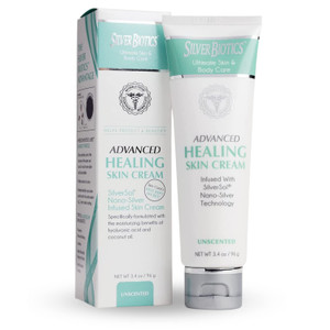 Silver Biotics Nano Silver Healing Lotion Cream Unscented Scent Infused SilverSol and Hyaluronic Acid | All Natural Ingredients to Heal, Smooth Your