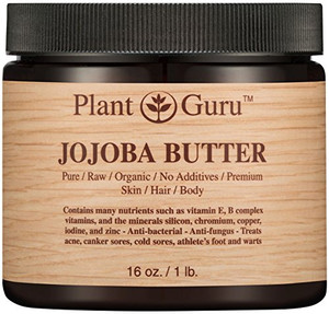 Jojoba Body Butter 16 oz. 100% Pure Raw Fresh Natural Cold Pressed. Skin Body and Hair Moisturizer, DIY Creams, Balms, Lotions, Soaps.