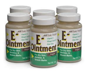 Basic Brands - Vitamin E Ointment - 2 oz - Moisture Enhancing - Can Help Reduce Appearance of Scars, Stretch Marks, Fine Lines & Wrinkles - 6-Pack