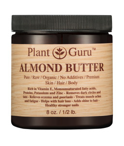 Almond Body Butter 8 oz 100% Pure Raw Fresh Natural Cold Pressed. Skin, Hair, Nail Moisturizer, For DIY Creams, Lip Balms, Lotions and Soap Making