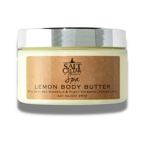 Salt Cellar Spa Lemon Body Butter for Women, Made with Dead Sea Minerals, Shea Butter and Plant Extracts, Luxurious Skin Rejuvenation and Moisturizat