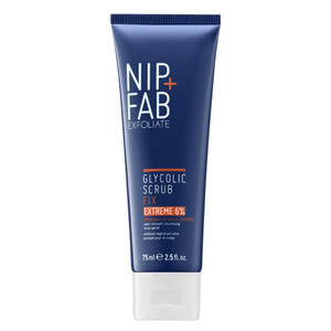 Nip + Fab Glycolic Fix Scrub Extreme (2.5 fl oz)  6% Glycolic Acid 3-in-1 Facial Exfoliator & Pore Refiner  Deep Cleansing AHA BHA Face Scrub for B