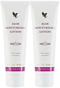 Forever Living - Aloe Moisturizing Lotion Duo - Deep Hydration with Collagen - Silky Smooth Texture - Gluten-Free Hand and Body Formula Pack of 2