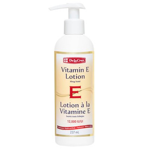 De La Cruz Vitamin E Lotion for Dry Skin 12,000 IU with Avocado Oil, Almond Oil & Aloe Vera.vitamin e moisturizer, Moisturizing body lotion and face