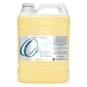 Sweet Almond Oil 1 Gallon 100% Pure Natural Cold Pressed Unrefined Extra Virgin 128 fl oz - for Hair Skin Body Nail and Beard Carrier Oil for Essenti