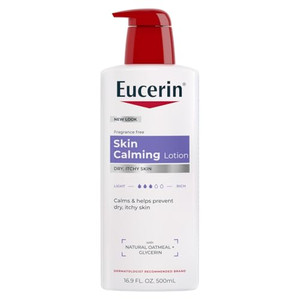 Eucerin Skin Calming Body Lotion, Natural Oatmeal Enriched Body Lotion for Dry, Itchy Skin, 16.9 fl. oz. Bottle
