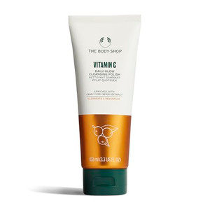 The Body Shop Vitamin C Face Cleanser & Daily Exfoliating Polish | Brightening Facial Wash for All Skin Types, 100ML