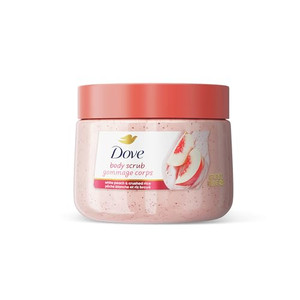 Dove White Peach & Crushed Rice Body Scrub Exfoliates and Deeply Nourishes for Smooth, Radiant Skin 15 oz