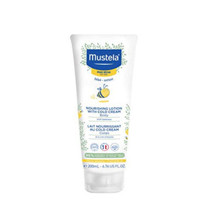 Mustela Baby Nourishing Lotion – Daily Body Lotion for Dry Skin - with Natural Avocado, Cold Cream & Beeswax - 6.76 fl. oz. (Pack of 1)
