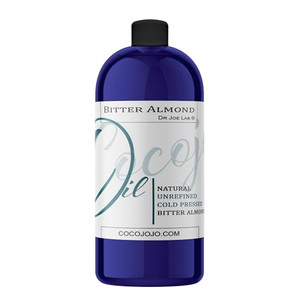 Dr Joe Lab Bitter Almond Oil - 32 oz - Pure Unrefined Cold Pressed Extra Virgin Non GMO All Natural, Vegan Bulk Carrier Oil Perfect for Body Hair Fac