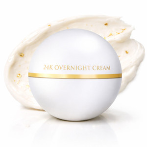 Orogold White Gold 24K Overnight Cream - Night Moisturizer with Gold, Shea Butter & Vitamin E - Deep Hydrating Cream for Soft-Looking Skin - 1.76 Oz