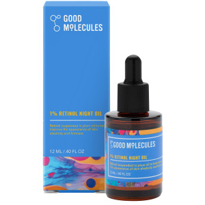 Good Molecules 1% Retinol Night Oil - Retinol and Rosehip Face Oil Formula for Look of Fine Lines & Wrinkles, Anti-Aging, Skin Firming, and Moisturiz
