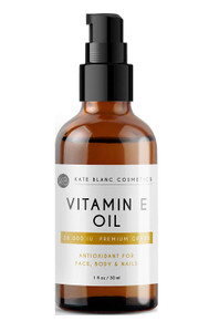 Kate Blanc Cosmetics Vitamin E Oil 28,000 IU (1oz) Topical Serum for Skin and Face for Even Tone, Fine Lines & Smooth Texture