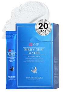 SNP Overnight Bird's Nest Night Cream | Travel Size Individual Packaging | Hydrating and Protecting for All Dry Skin Types | Korean Face Skincare | O