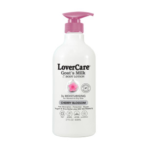 Lovercare Goat Milk Body Lotion for Dry Skin Cherry Blossom 27.05oz (800ml) - Single