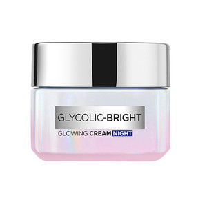 L'Oreal Paris Glycolic Bright Glowing Night Cream, 15ml |Overnight Brightening Cream with Glycolic Acid that Visbily Minimizes Spots & Reveals Glowin