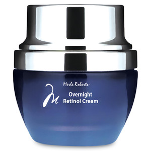 Merle Roberts Retinol Overnight Cream. Retinol cream helps for wrinkles, fine lines, sun damage and expression lines with hyaluronic acid, vitamin e