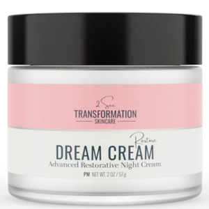 Dream Cream Menopause Skincare Night Cream - Wake Up Rested + Restored with Hyaluronic Acid, Niacinamide, Peptides, Melatonin and Magnesium. Overnigh