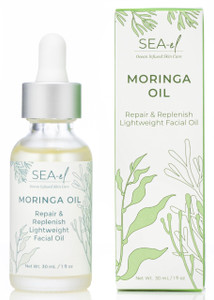 Sea-El Moringa Seed Facial Oil Drops Super Moisturizing Antioxidant-Rich Glow with Sea Kelp & Vitamin E - Daily Face Primer & Replenishing Vegan Skin