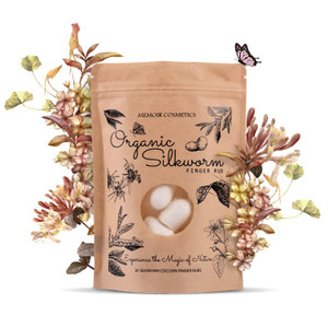 Memoir Organic Silkworm Finger Rub - Facial Cleanser, Blackhead & Acne Scar Removal, Anti-Aging, Wrinkle Removal Beauty Scrub. Use daily to achieve H