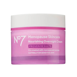 No7 Menopause Skincare Nourishing Overnight Cream - Hydrating Hyaluronic Night Cream for Dry, Sensitive Menopausal Skin - Skin Firming Lipids, Cerami
