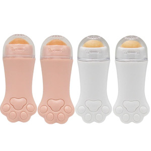 4 Pcs Oil Absorbing Volcanic Roller, Portable Reusable Cat Claw Shape Oil Control Natural Stone Facial Oil Control Tool Face Roller T-Zone Oil Remova