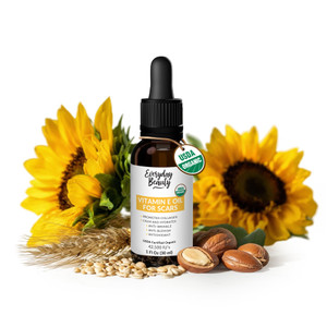 Organic Vitamin E Oil for Scars - All Natural & Vegan Skin Moisturizer 1oz - Light and Unscented Great for Scars After Surgery - Reduce Wrinkles, Ant