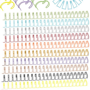 100 Pcs Binding Wire Double Loop Wire Binding Spines Double Loop Binding Wire, 9/16" Cinch Binding Wires Double Spiral Binding Ring Coil 10 Colors 23