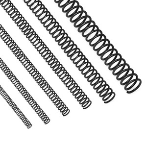 Ptwola 120 Pcs Plastic Spiral Binding Coils 4:1 Pitch Spirals Multi Size Coils for Binding Binder Combs Spines (1/4 5/16 3/8 1/2 5/8 3/4 Inch,Black)