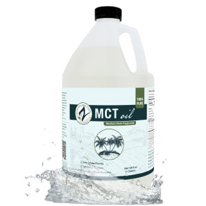 MCT Oil, Certified Food and Therapeutic Grade, Carrier, Massage, Hydrating, Hair, 0 Additives, (128 Ounce (1Gallon))