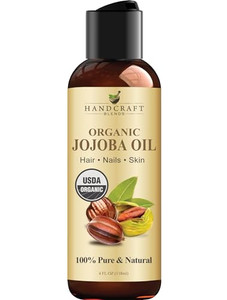 Handcraft Blends USDA Organic Jojoba Oil - Cold-Pressed 4 Fl Oz - 100% Pure and Natural - Premium Grade Carrier Oil for Skin and Hair - Hair and Body