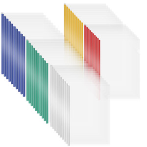 50 Pack Clear Report Covers with Sliding Bars 70 Sheet Capacity 9mm Transparent Resume Folders Binding Bars for Documents File Report Paper