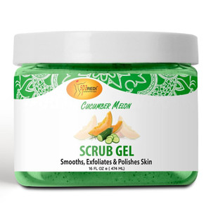 SPA REDI  Exfoliating Scrub Pumice Gel, Cucumber Melon, 16 oz - Manicure, Pedicure and Body Exfoliator Infused with Hyaluronic Acid, Amino Acids, Pa