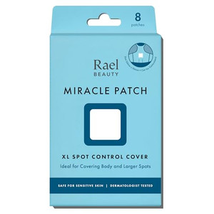 Rael Pimple Patches, Miracle XL Spot Control Cover - Hydrocolloid Acne Pimple Patch for Face, Zits & Blemish, Back and Body, Korean Skin Care (8 Coun