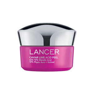 Lancer Skincare Caviar Lime Acid Peel, Retinol Facial Chemical Peel with Brightening Glycolic Acid, 1.7 Fluid Ounces