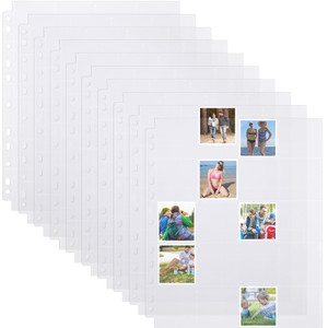 50 Pack Protective Photo Slide Pages Holds 20 Slides Top Loading Photo Page Sleeves for 3 Ring Binder Holds 1000 2 x 2 Inch Photos Clear Archival Sli