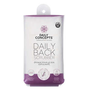 Daily Concepts - Daily Back Scrubber - gently exfoliates the skin with its soft natural organic cotton surface, while the soy-based core creates a ri
