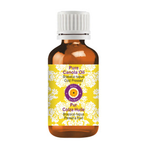 dève herbes Canola Oil (Brassica napus) | Cold Pressed | Pure | Natural | Undiluted | For Diluting Essential oils | For Skin & Massage | Non-Sticky |