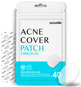AVARELLE Acne Cover Patches, Eligible Hydrocolloid Pimple Patches for Face with Tea Tree Oil, Korean Skincare Zit Patches for Face | HSA Store Eligib