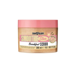 Soap & Glory Smoothie Star Exfoliating Body Scrub - Buff & Smooth Skin - Almond & Caramel Scented Vegan Body Polish - Brightening Scrub with Honey Ex