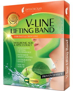 SWISSÖKOLAB V shape lifting up Face Mask Chin Up Patch Double Chin Reducer Chin Contour Tightening Firming Face Lift Tape Mask V-Line Neck Lifting Pa