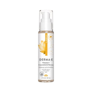 DERMA E Vitamin C Concentrated Serum, 2 Oz, with Hyaluronic Acid, Vitamin E & Aloe, All Natural, Antioxidant-Rich Concentrated Formula, Hydrating & B