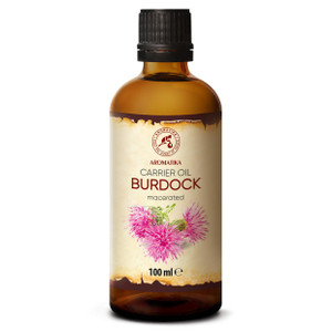 Burdock Root Oil 3.4 FL Oz - 100% Pure & Natural - Arctium Lappa for Hair & Scalp - Good benefits for Skin - Hair - Face - Body care - Glass Bottle -