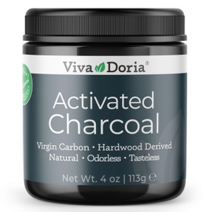 Viva Doria Activated Charcoal Powder, Hardwood Derived, Food Grade, 4 Oz