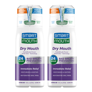 SmartMouth Activated Dry Mouth Mouthwash, Dry Mouth and Bad Breath Relief, Mint, 16 fl oz, 2 Pack