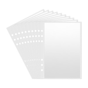 30pcs Pocket Sleeves for A5 6 Ring Binder, 1-Pocket Sheets Inserts Refill Pages for Kpop photocard, Savings Challenges, Sticker Collecting Album Bind