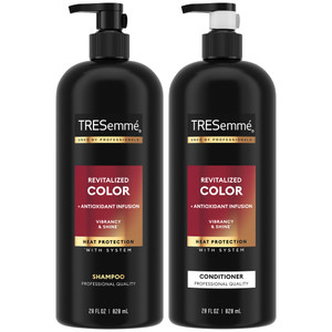 TRESemmé Shampoo and Conditioner, Revitalized Color + Antioxidant Infusion for Color-Treated Hair, Heat Protection, 28 Oz Ea