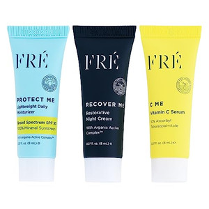 FR Deluxe Mini Set  Travel-Size Clean Skincare Essentials with C ME Serum, Reef-Safe, Vegan, For Face & Body