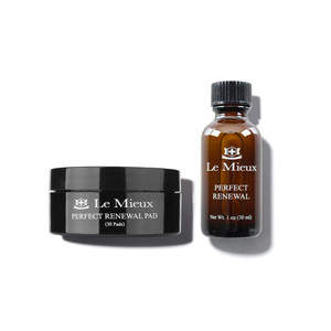 Le Mieux Perfect Renewal Set - Gentle Peel for Face with Mandelic Acid, Hyaluronic Acid, Licorice Root & Niacinamide - Facial Peel Pads for Clogged P