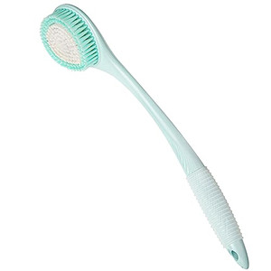 BEDELITE Back Scrubber for Shower, Soft Bath Brush Long Handle for Men & Women(16.4 Inches), Anti Slip Body Scrubber Exfoliator for Cleaning(Blue)